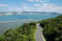 Vista a&eacute;rea da rodovia interpraias para a orla central de Balne&aacute;rio Cambori&uacute;.