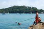 Pesca na Praia da Lagoinha em Bombinhas.