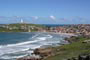 vista para a prainha do farol de santa marta laguna