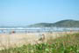 praia do mar grosso, pessoas descansando e outras caminhando na praia