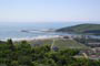 vista para a praia do mar grosso e molhes