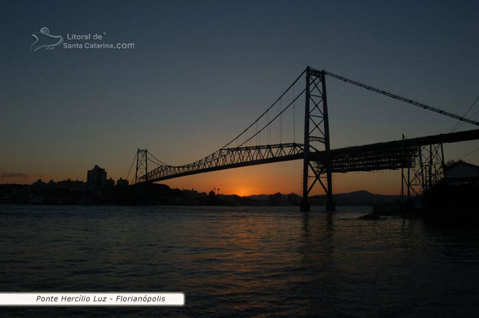 p�r do sol, ponte hercilio luz