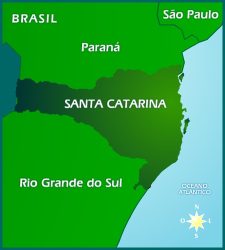 Localização de Santa Catarina no Brasil