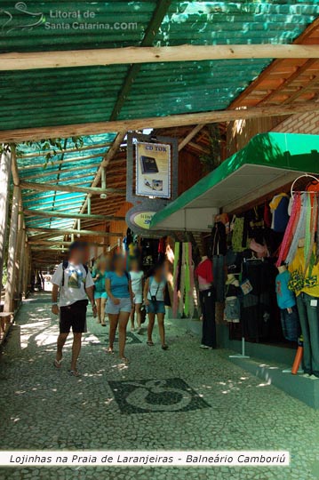 Lojinhas da praia de laranjeiras em Balneário Camboriú.