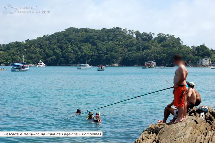 Pesca na Praia da Lagoinha em Bombinhas.