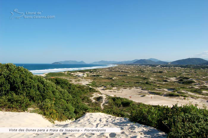 Vista das dunas para a praia da joaquina