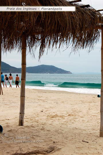 Onda quebrando na praia dos ingleses