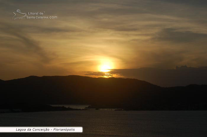 Pôr do sol linda da lagoa da conceicao sc