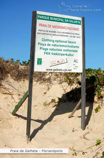 Placa da galheta, florianópolis