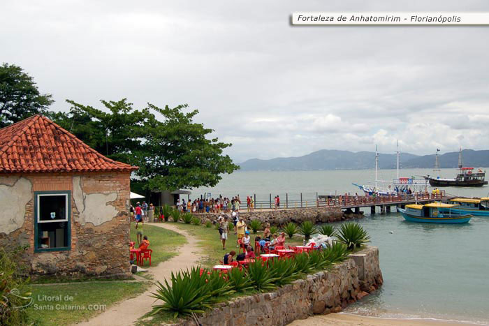 Vista aérea da fortaleza de anhatomirim