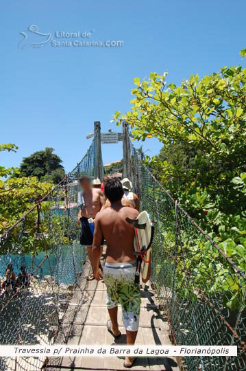 Travessia para a prainha da barra da lagoa