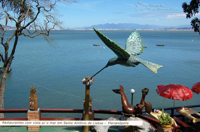 Restaurantes com vista para o mar de santo antônio de lisboa, floripa