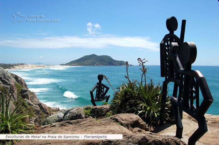 Praia do Santinho, Vista total da praia