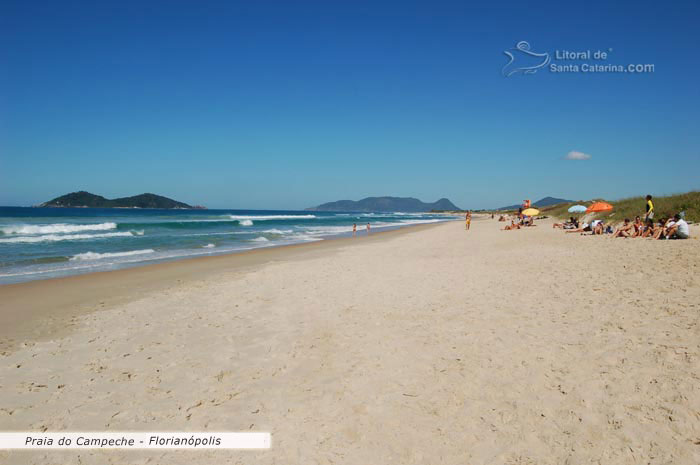 Vista da orala da praia do campeche, floripa