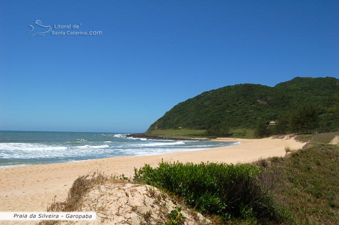 Imagem linda da praia da silveira em garopaba, vista maravilhosa