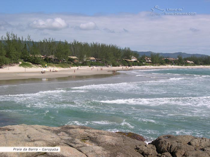 Vista panorâmica da linda praia da barra