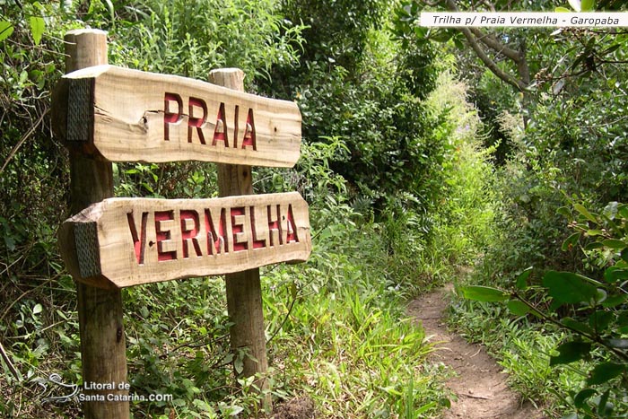 Passeio pela trilha da praia vermelha