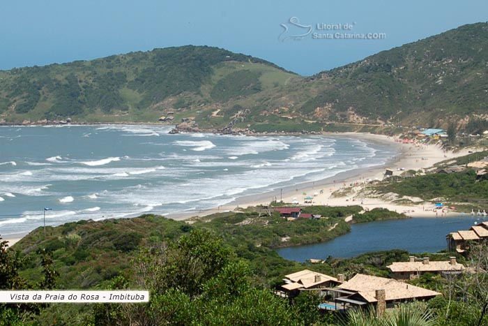 Vista paradisíaca praia do rosa