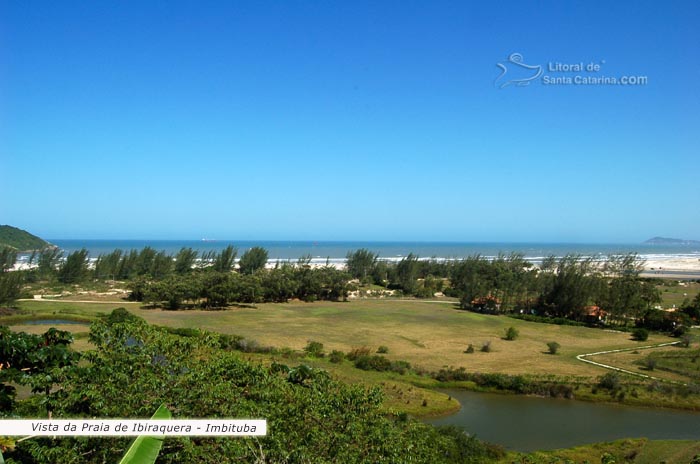 Vista praia de ibiraquera sc