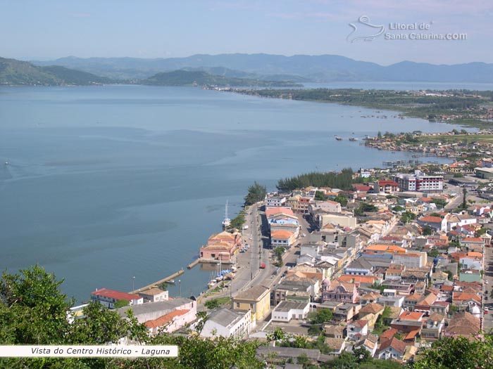 vista aérea do centro de laguna