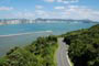 Vista aérea da rodovia interpraias para a orla central de Balneário Camboriú.