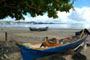 Barcos parados na Barra Sul em Balneário Camboriú.