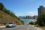 Estrada da rainha localizada na barra norte em Balneário Camboriú e ao fundo a vista da orla total de Camboriú. 