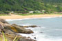 Praia do pinho em Balneário Camboriú, vista da pedra.
