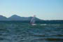 Lagoa da conceição, homem praticando o wind surf