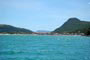 Vista do barco para o pântano do sul, ilha de santa catarina
