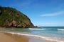 canto do morcego, santa catarina, brasil, pessoas nadando tranquilamente por esta praia maravilhosa e ao fundo um morro que é a coisa mais linda