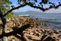 Canto da praia do cabeço em itapema- Santa Catarina.