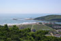 Linda vista panorâmica dos molhes da barra