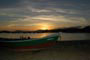 Pôr do sol, vista da praia do baixio em porto belo - Santa Catarina.